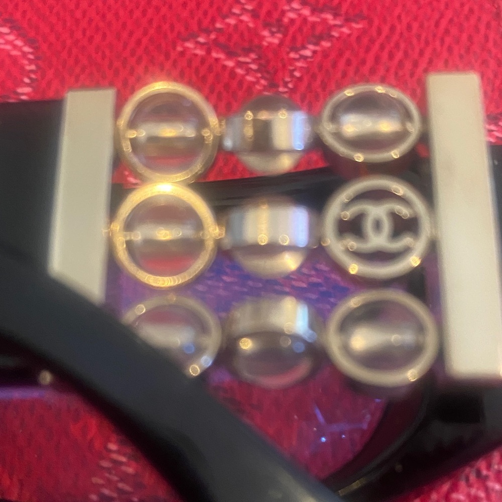 CHANEL Black Rectangular Glasses - image 3